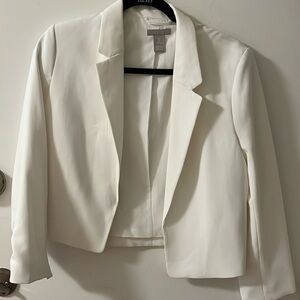 White H&M cropped blazer
